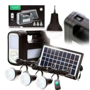 Kit Panel Solar Camping 3 Bombillas Usb