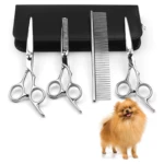 Kit tijeras peluquería canina 3 en 1 con peine y Pomerania esponjoso.