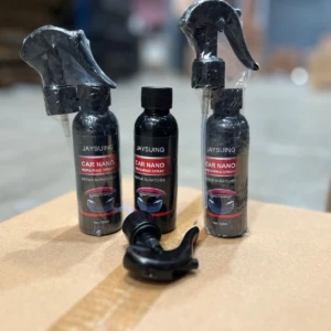 Spray quita arañazos para carro JAYSUING, botella negra con atomizador, 120ml.