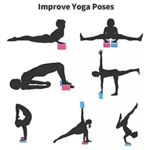 Bloques de espuma para yoga mejoran posturas: cobra, puente, apertura de piernas, y más.