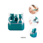 Kit manicure para bebé: cortaúñas, tijeras, pinzas y lima en estuche organizador.