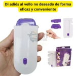 Depiladora portátil para piernas, brazos y axilas. Elimina vello rápido y sin dolor.