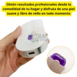 Depiladora portátil para piernas, brazos y axilas con resultados profesionales en casa.