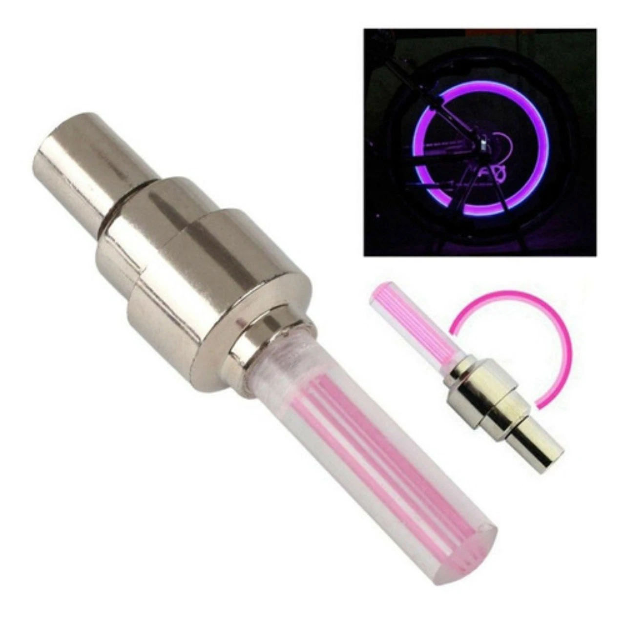 Combox4 Luz led para llanta de bicicleta neón púrpura, accesorio deportivo nocturno.