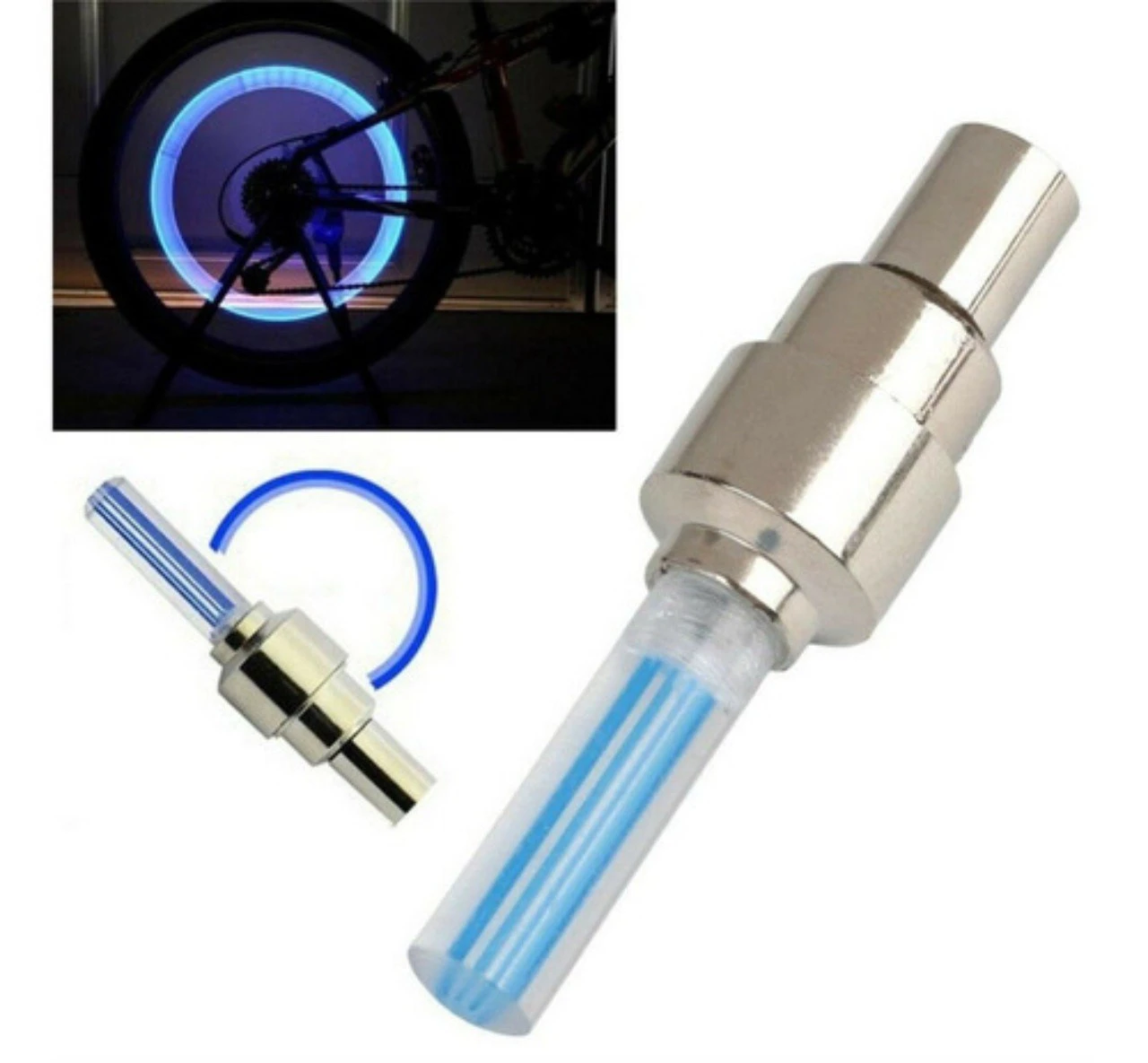 Combox4 Luz Led Neón Azul para Llanta de Bicicleta, accesorio de iluminación de seguridad para ciclismo.