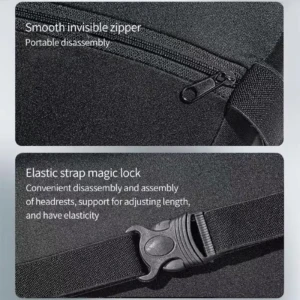 Cojines de asiento para carro con cremallera invisible y ajuste elástico para reposacabezas.