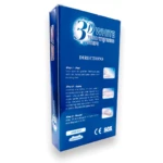 Caja de tiras de blanqueamiento dental 3D White con instrucciones y sello CE.