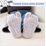 Calcetines de acupuntura con diseño de separación de dedos, pie izquierdo y derecho con puntos reflejos.