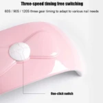 Lámpara de uñas rosa Moño Lap-10 con temporizador de 60s, 90s y 120s.