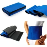 Faja térmica reductora unisex azul, material neopreno, ajustable a la cintura.