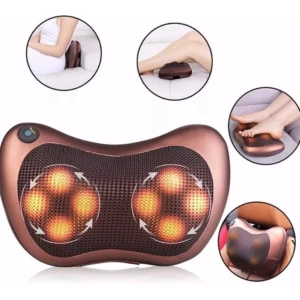 Masajeador de 8 rodillos, ideal para cuello, espalda, pies y uso en carro.