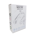 Ventilador de cuello H-6, portátil, recargable, diseño sin aspas, ideal para uso personal.