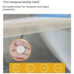 Toldillo plegable hexagonal para mosquitos, polvo y viento.