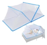 Toldillo mosquitero plegable 190x140cm para cama, protege tu descanso.