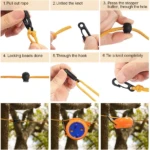 Tendedero Cuerda para Secar Ropa Camping - Imagen 3
