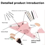 Pulsera soporte para brochas de maquillaje: organiza tus herramientas de belleza en la mano.