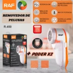 Removedor de pelusas eléctrico RAF R.450, quita motas para ropa, portátil y potente.