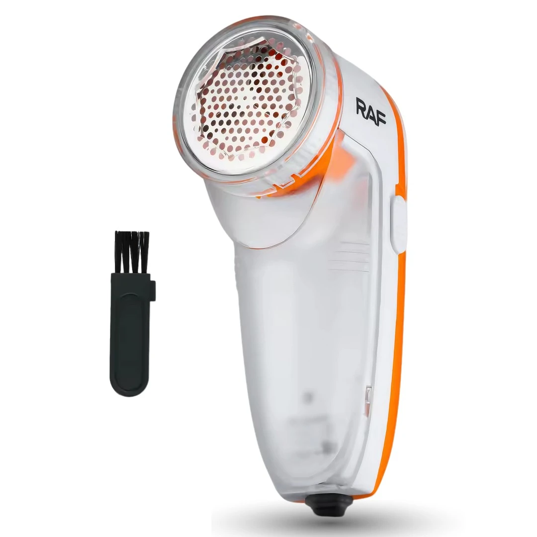 Removedor de pelusas eléctrico RAF con cepillo de limpieza.