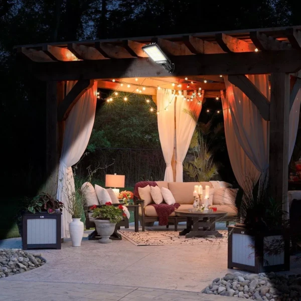 Lampara Panel Solar Exterior Led Sensor - Imagen 2