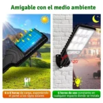 Lampara Panel Solar Exterior Led Sensor - Imagen 3