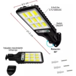 Lampara Panel Solar Exterior Led Sensor - Imagen 5