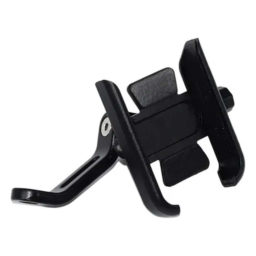 Soporte para celular de moto o bicicleta con montaje en espejo, color negro.
