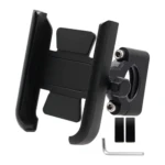Soporte universal para celular de moto o bicicleta, con base adaptable a espejo y allen incluido.