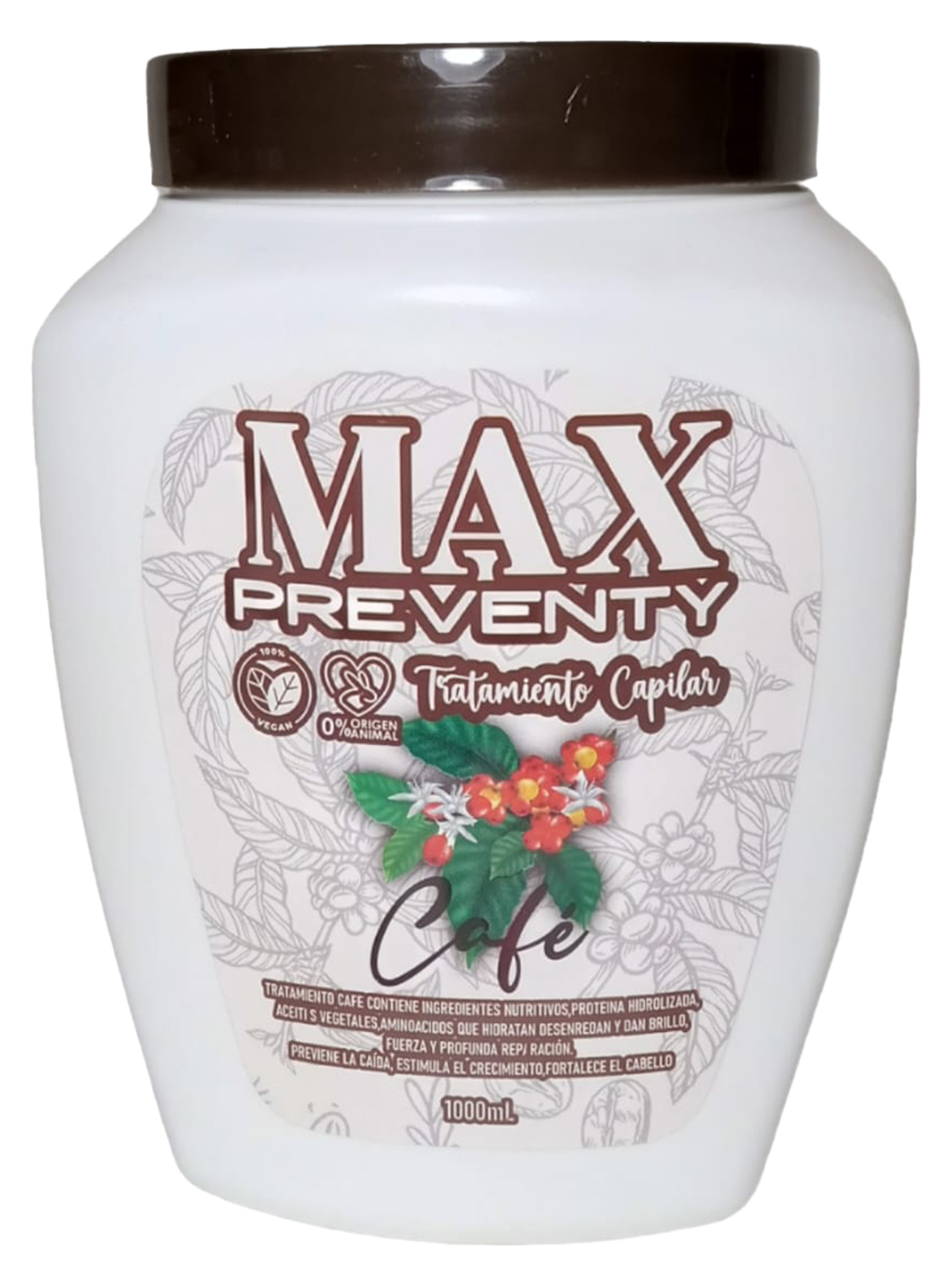 Tratamiento capilar Max Preventy Skala con extracto de café, 1000ml.