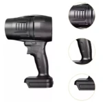 Soplador profesional 48V de doble batería con diseño ergonómico y potentes ventiladores.