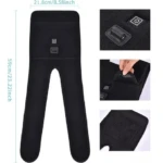 Rodillera térmica eléctrica negra con USB para alivio del dolor, cómoda y ajustable.