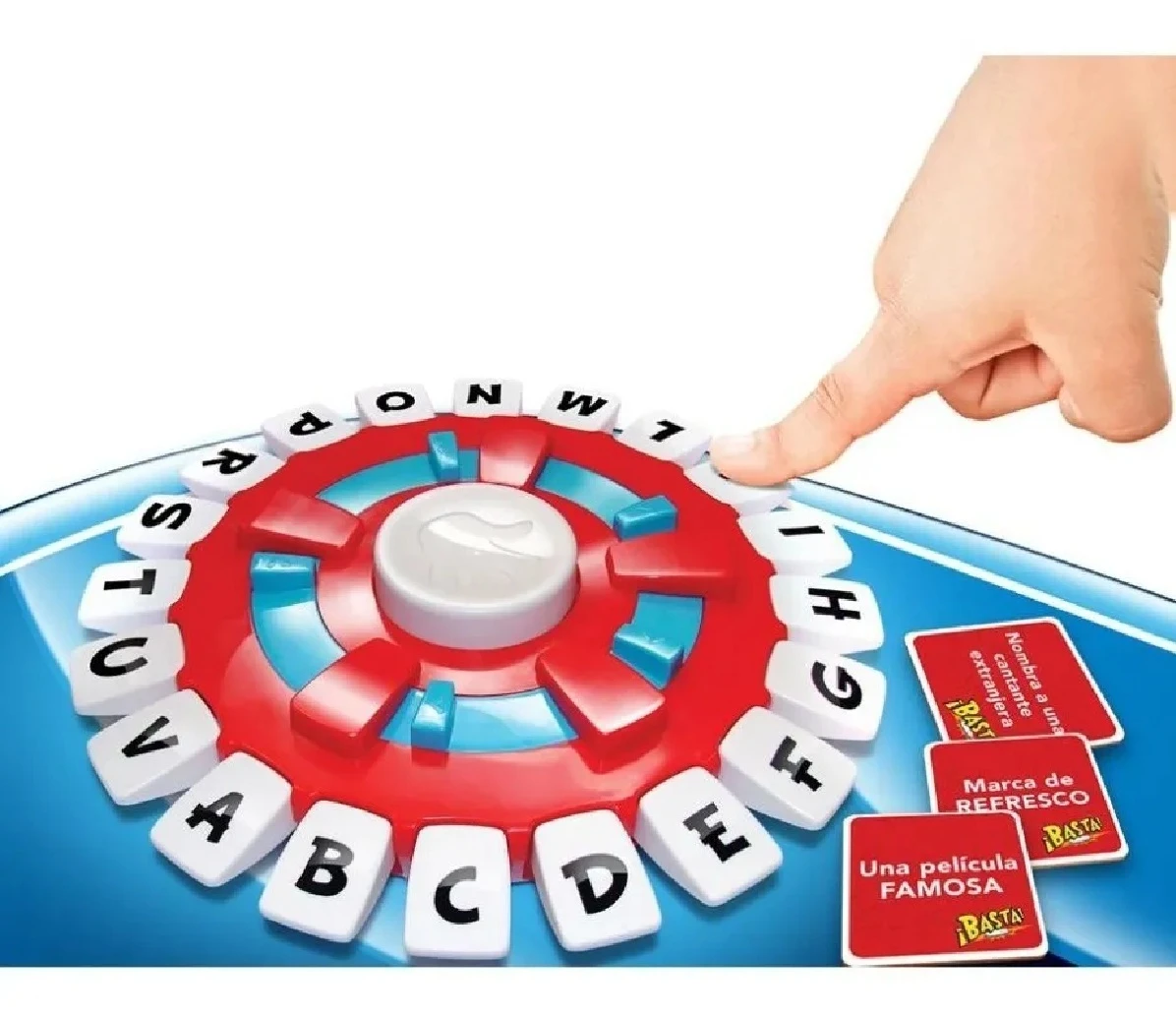Juego de mesa Basta Interactivo Palabras con ruleta y fichas de letras, ideal para jugar en familia.