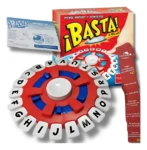 Juego de mesa Basta Interactivo, tablero giratorio con letras y cartas de categorías para divertirse.