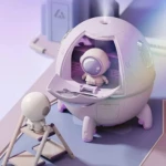 Humificador cápsula astronauta MJ046 con figura espacial, ideal para escritorio.