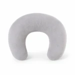Almohada de cuello gris para perros o gatos con textura suave.