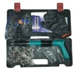 Kit pistola fulminante fijación T2300-T9800 con 100 clavos, guantes y gafas.