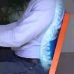 Almohada lumbar ergonómica para silla, soporte dorsal con diseño de columna.