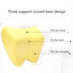 Apoya cabezas para conducir de espuma viscoelástica, diseño ergonómico que se adapta a cabeza, cuello y hombros.