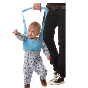 Arnés de entrenamiento para caminar con bebé y adulto, azul