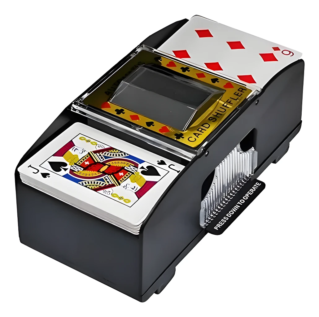 Barajador Zo automático para cartas, ideal para juegos de mesa y póker.