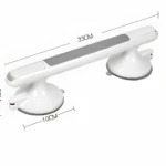 Barra de agarre para ducha con ventosas, 33cm de largo, 8cm alto, 10cm ancho.