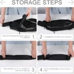 Bolsos mochila impermeable casco moto: Guía de almacenamiento plegable en 4 pasos.