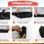 Bolso mochila impermeable para casco de moto, fácil de plegar y guardar.