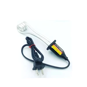 Calentador de agua portátil 110V Security con resistencia en espiral y enchufe plano.