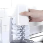 Cepillo limpiador de vasos con ventosas para cocinas y barras, set x2.