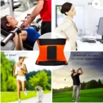 Cinturilla Training Corset Neopreno naranja para soporte lumbar en gimnasio, oficina y exteriores.