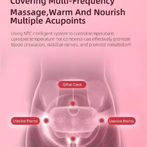 Cinturón de cólicos con masajeador de calor para acpuntos, promueve circulación y metabolismo.