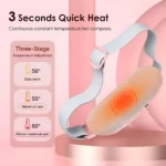 Cinturón de cólicos con masajeador de calor, ajuste de temperatura para alivio menstrual.