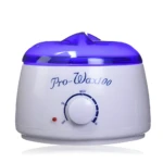 Combo olla de cera depilatoria Pro-Wax100 con tapa azul y control de temperatura.