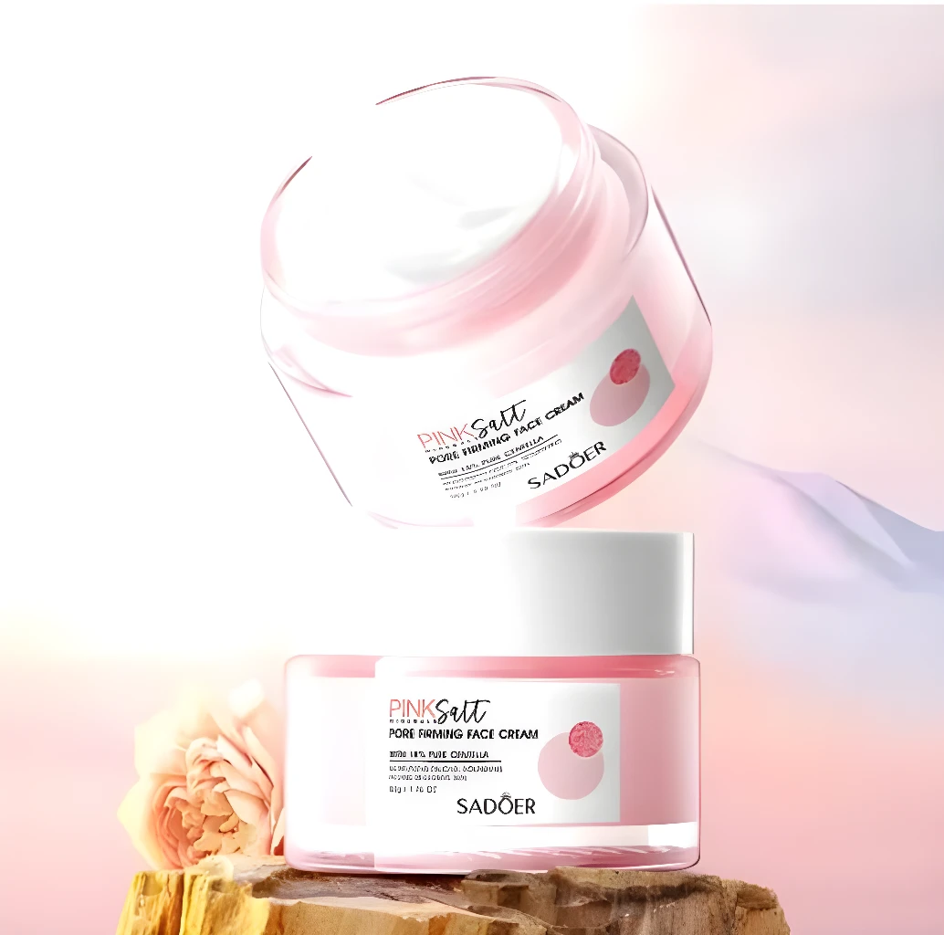 Crema hidratante facial SADOER Hima Sal Rosa con centella para piel firme.