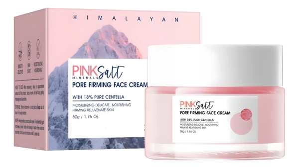 Crema facial reafirmante Pink Salt Minerals con 18% Centella, 50g.